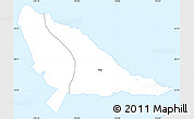 Silver Style Simple Map of Singave, single color outside