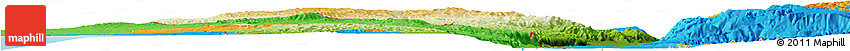 Physical Horizon Map of West Bank, political outside