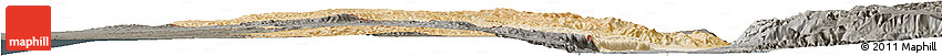 Satellite Horizon Map of West Bank, darken, semi-desaturated