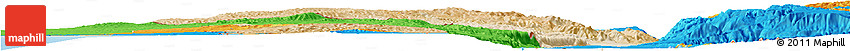 Satellite Horizon Map of West Bank, political outside