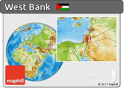 Physical Location Map of West Bank