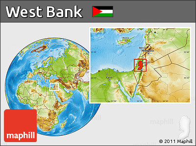 Physical Location Map of West Bank
