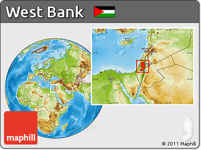 Physical Location Map of West Bank