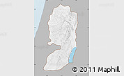 Gray Map of West Bank, single color outside