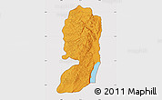 Political Map of West Bank, cropped outside