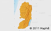 Political Map of West Bank, single color outside