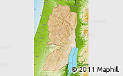 Satellite Map of West Bank, physical outside
