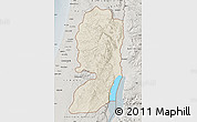 Shaded Relief Map of West Bank, semi-desaturated