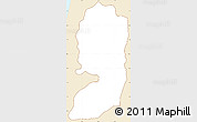 Classic Style Simple Map of West Bank, single color outside