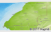 Physical Panoramic Map of Rio de Oro