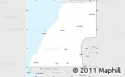 Silver Style Simple Map of Rio de Oro