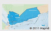 Political Shades 3D Map of Yemen, lighten