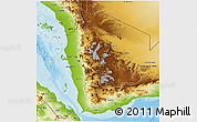 Physical 3D Map of Former North Yemen