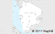 Silver Style Simple Map of Former North Yemen