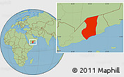 Savanna Style Location Map of Hadramawt