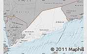 Gray Map of Former South Yemen