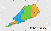 Political Map of Former South Yemen, cropped outside