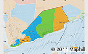Political Map of Former South Yemen, lighten