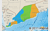 Political Map of Former South Yemen, shaded relief outside