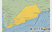 Savanna Style Map of Former South Yemen