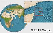 Satellite Location Map of Socotra