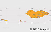 Political Simple Map of Socotra, cropped outside