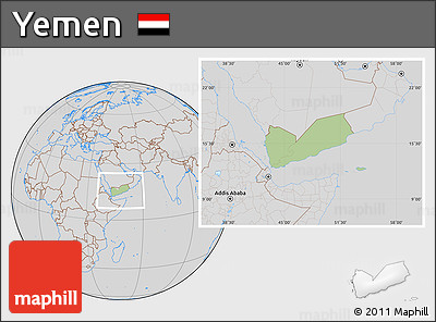Savanna Style Location Map of Yemen, lighten, desaturated