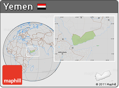 Savanna Style Location Map of Yemen, lighten, desaturated