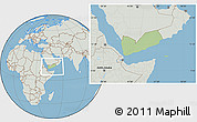 Savanna Style Location Map of Yemen, lighten, semi-desaturated, land only