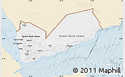 Classic Style Map of Yemen, single color outside