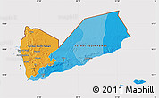 Political Map of Yemen, cropped outside