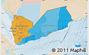 Political Map of Yemen, lighten