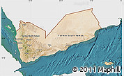 Satellite Map of Yemen, single color outside