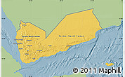 Savanna Style Map of Yemen, single color outside