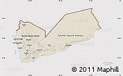 Shaded Relief Map of Yemen, cropped outside