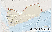 Shaded Relief Map of Yemen, lighten