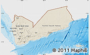 Shaded Relief Map of Yemen, single color outside