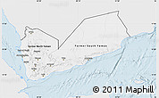 Silver Style Map of Yemen, single color outside