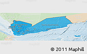 Political Shades Panoramic Map of Yemen, lighten