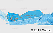 Political Shades Panoramic Map of Yemen, single color outside