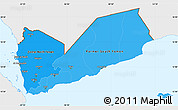 Political Shades Simple Map of Yemen, single color outside