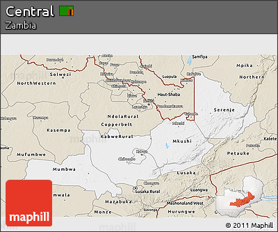 Classic Style 3D Map of Central