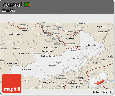 Classic Style 3D Map of Central