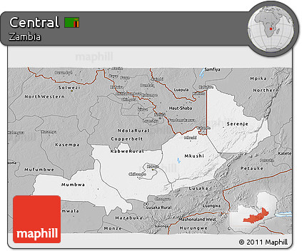 Gray 3D Map of Central