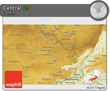 Physical 3D Map of Central