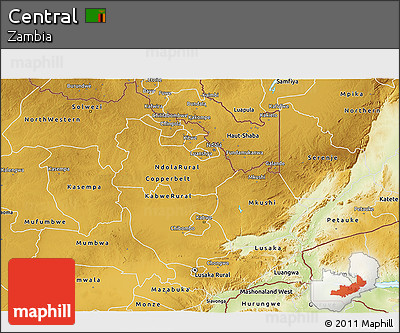 Physical 3D Map of Central