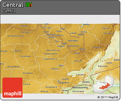 Physical 3D Map of Central