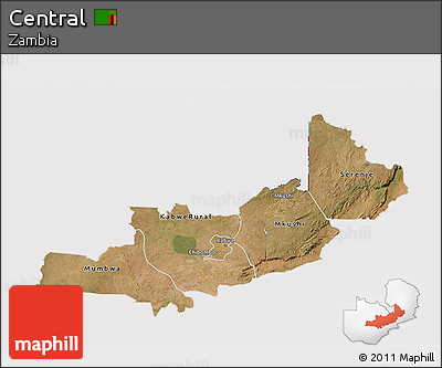 Satellite 3D Map of Central, cropped outside