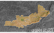 Satellite 3D Map of Central, darken, desaturated