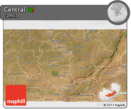 Satellite 3D Map of Central